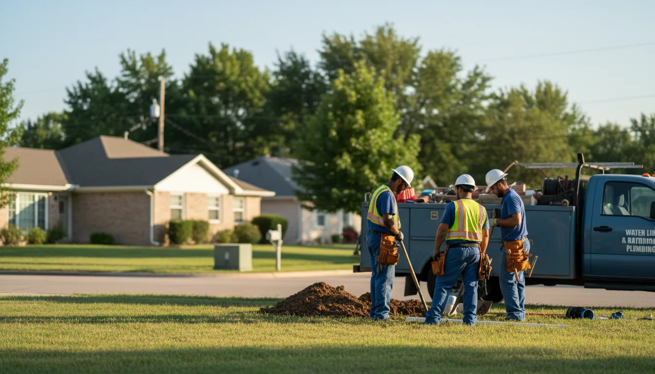 Residential water line and bathroom plumbing service in Glendo, WY